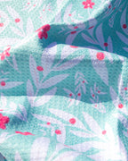 Baie de Fleurs Turquoise - Serviette de golf